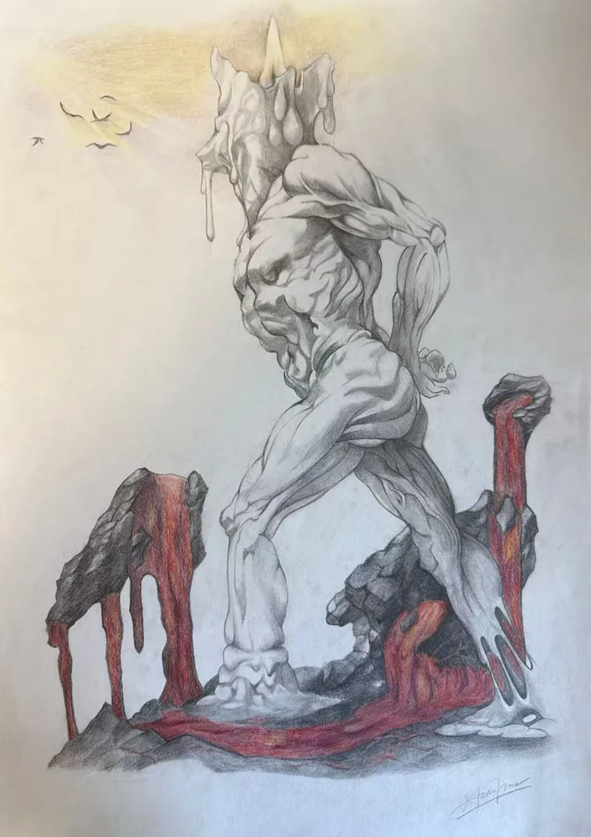 'Melting Point' - Colored Pencil Drawing