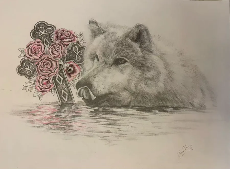 'Vigil' - Colored Pencil Drawing