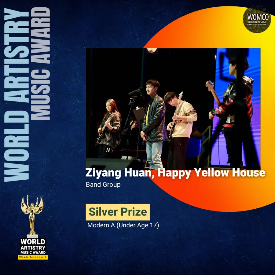World Artistry Music Award Certificate
